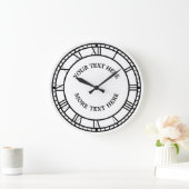 ヴィンテージローマ数字テンプレート大時計 ラージ壁時計 (ホーム)