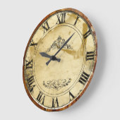 ヴィンテージローマ数字 ラージ壁時計 (傾斜)