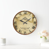 ヴィンテージローマ数字 ラージ壁時計 (ホーム)