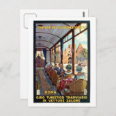 ヴィンテージローマ1920年代イタリアン旅行ポスター ポストカード (正面/裏面)
