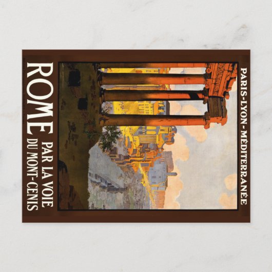 ヴィンテージローマ – イタリアへの旅行 ポストカード (正面)