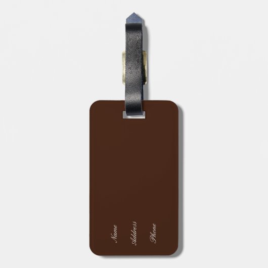 ヴィンテージローマ – イタリアへの旅行 ラゲッジタグ (裏面縦)