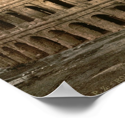 ヴィンテージローマ、イタリア、コロッセウム円形劇場 ポスター (角)