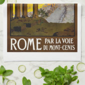 ヴィンテージローマItaliaまたはRoma Itallia旅行ポスター、 キッチンタオル (折り畳み)