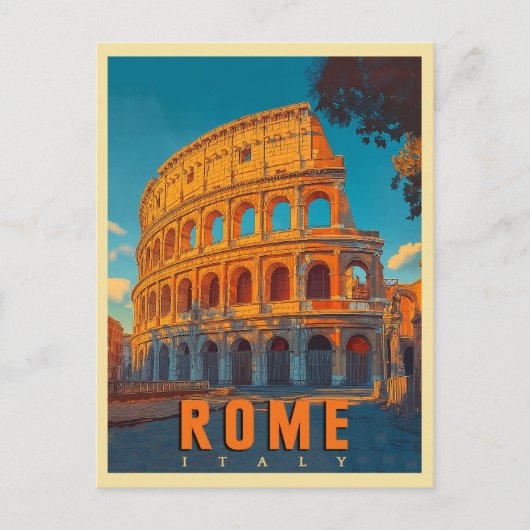 ヴィンテージローマItaly: Colosseum & Ancient 疑問に思 ポストカード (正面)