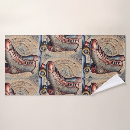 ヴィンテージローラスケート バスタオルセット (バスタオル)