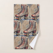 ヴィンテージローラスケート バスタオルセット (ハンドタオル)