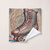 ヴィンテージローラスケート バスタオルセット (ウォッシュタオル)