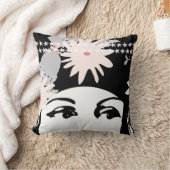 ヴィンテージローリング20のポートレートフラッパーガール クッション (ブランケット)