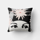 ヴィンテージローリング20のポートレートフラッパーガール クッション (裏面)