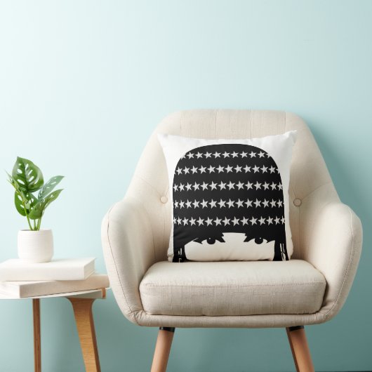 ヴィンテージローリング20のポートレートフラッパーガール クッション (椅子)