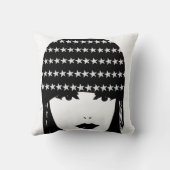 ヴィンテージローリング20のポートレートフラッパーガール クッション (裏面)