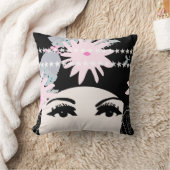 ヴィンテージローリング20のポートレートフラッパーガール クッション (ブランケット)