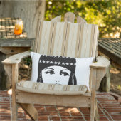 ヴィンテージローリング20のポートレートフラッパーガール ランバークッション (椅子)