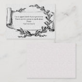 ヴィンテージローレルバナー葬儀後サンキューカード ノートカード (正面/裏面)