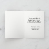 ヴィンテージローワーズクルーズレースボートレースクリスマスカード シーズンカード (内部)