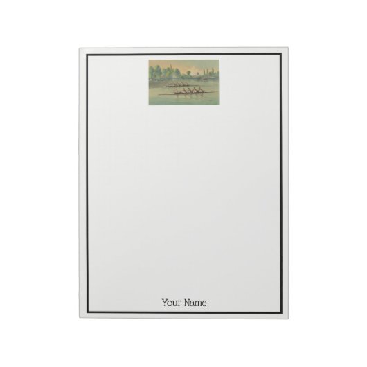 ヴィンテージローワーズクルーズレースボートレース ノートパッド (回転)