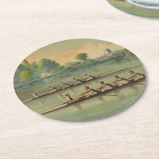 ヴィンテージローワーズクルーズレースボートレース ラウンドペーパーコースター (アングル)