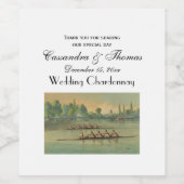 ヴィンテージローワーズクルーズレースボートレース ワインラベル (シングルラベル)