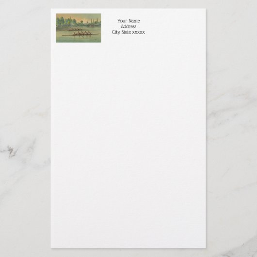 ヴィンテージローワーズクルーズレースボートレース 便箋 (正面)