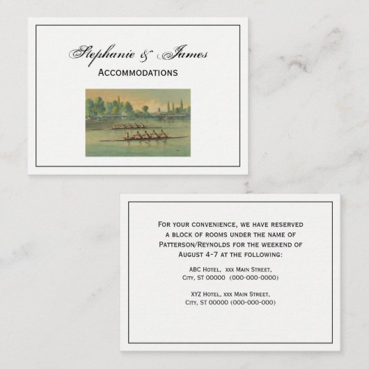 ヴィンテージローワーズクルーズレースボートレース 名刺 (正面/裏面)