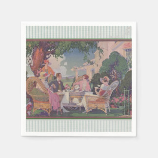 ヴィンテージローンギャザリングカクテルナプキンズ スタンダードカクテルナプキン