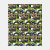 ヴィンテージローンボウルのコレクション フリースブランケット (正面)