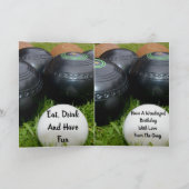 ヴィンテージローンボウル誕生日の願い カード (内部)