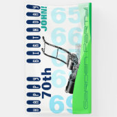 ヴィンテージローンモア70th誕生日バナー 横断幕 (縦)