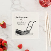 ヴィンテージローンモーアリタイアメントパーティー紙ナプキンス スタンダードカクテルナプキン (インサイチュ)