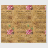 ヴィンテージロー、どのようにバラE'er咲くクリスマス ラッピングペーパー (フラット)