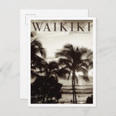ヴィンテージワイキキハワイアンパーム 案内ポストカード (正面/裏面)