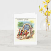 ヴィンテージワイズマンクリスマスグリーティングカード カード (黄色い花)