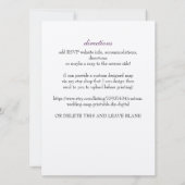 ヴィンテージワイナリーウェディング招待状 招待状 (裏面)