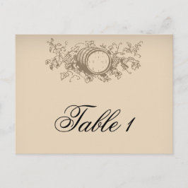 ヴィンテージワイナリーテーブル番号 ポストカード