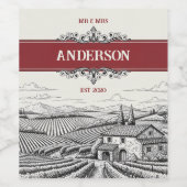 ヴィンテージワイナリーブドウ園 ワインラベル (シングルラベル)