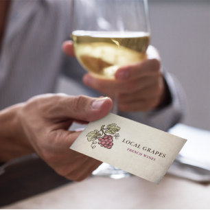 ヴィンテージワイナリーワインメーカーSomelier Grapeロゴ 名刺