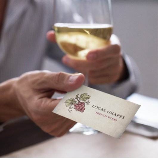 ヴィンテージワイナリーワインメーカーSomelier Grapeロゴ 名刺