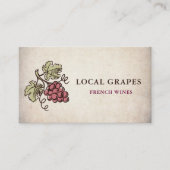 ヴィンテージワイナリーワインメーカーSomelier Grapeロゴ 名刺 (正面)