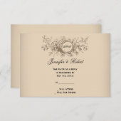 ヴィンテージワイナリー結婚の応答カード 出欠カード (正面/裏面)