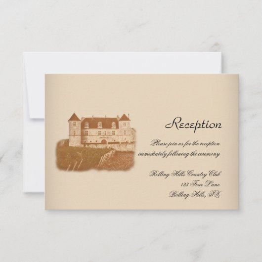 ヴィンテージワイナリー結婚式 招待状 (正面)