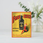 ヴィンテージワイフランスのンポスター付きポストカード ポストカード (スタンド正面)