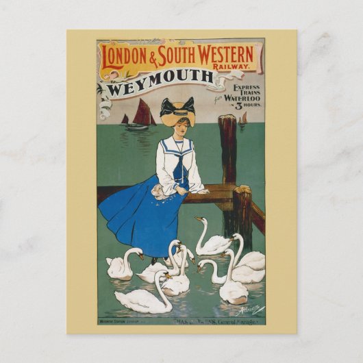 ヴィンテージワイマス英国鉄道旅行 ポストカード (正面)