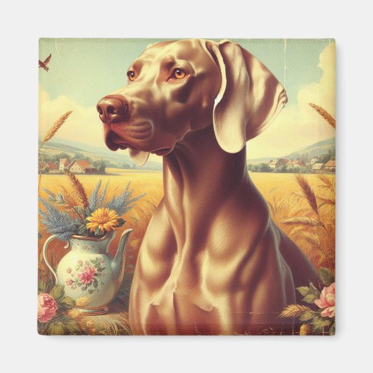ヴィンテージワイマラ絵画ナー マグネット (正面)