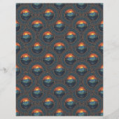 ヴィンテージワイルダネサンセットマンダラアールデコファン (正面)