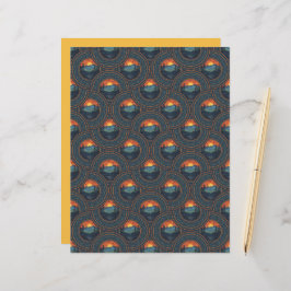 ヴィンテージワイルダネサンセットマンダラアールデコファン