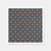 ヴィンテージワイルダネサンセットマンダラアールデコファン スタンダードカクテルナプキン (正面)