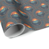 ヴィンテージワイルダネサンセットマンダラアールデコファン ラッピングペーパー (ロールコーナー)