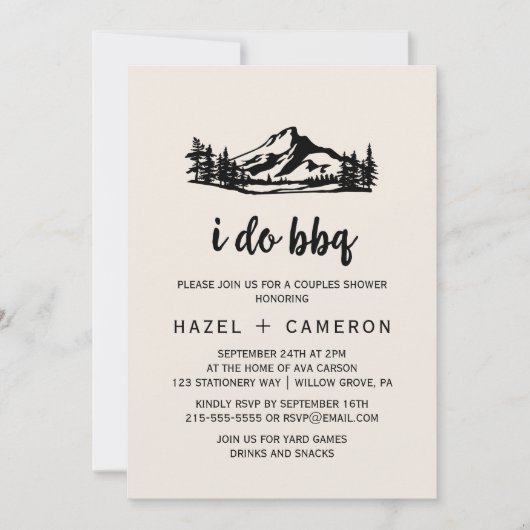 ヴィンテージワイルダネスI do BBQ 招待状 (正面)