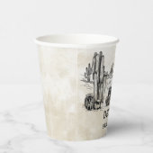 ヴィンテージワイルドウェストカウボーイバースデーパーティー 紙コップ (右)